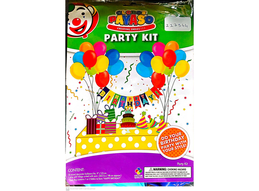 Globos Payaso Happy Birthday Kit Balloon