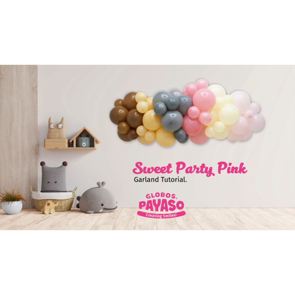 Globos Payaso Garland Sweet Party Pink Kit Balloon