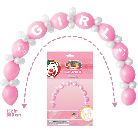 Globos Payaso Baby Shower Girl Kit Balloon