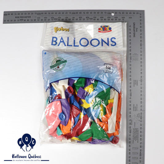 Globos Payaso / Unique 14" Assorted 100 PCS Per Bag Balloons