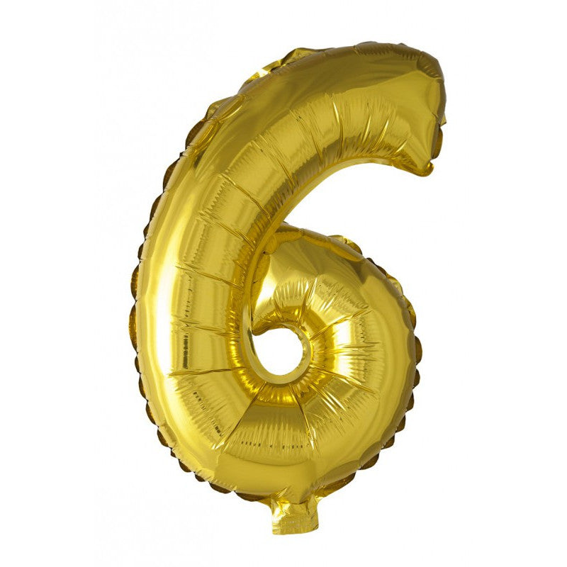 Globos Number 6 Or 16" Foil Aluminium Balloon