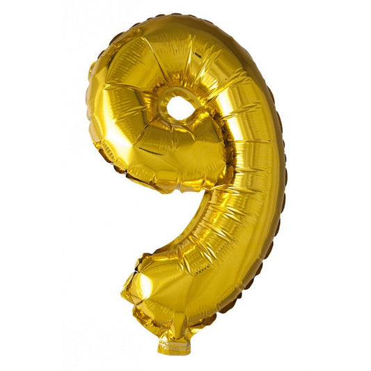 Globos Nombre 9 Or 16" Foil Aluminium Ballon
