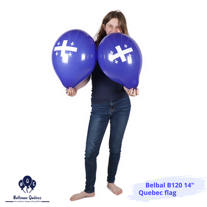 Belbal B120 14" Quebec flags 20 PCS Balloons