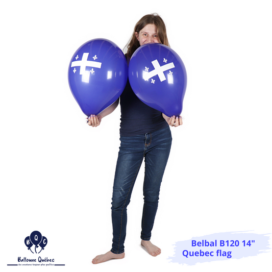 Belbal B120 14" Drapeau du Québec 20 PCS Ballons