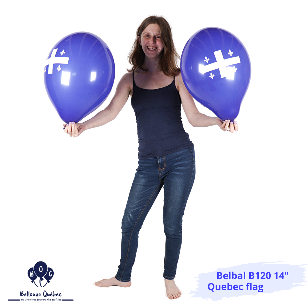 Belbal B120 14" Drapeau du Québec 20 PCS Ballons