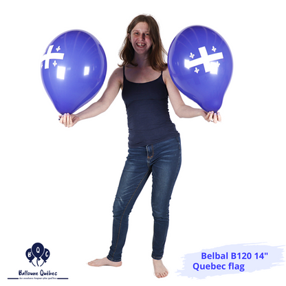 Belbal B120 14" Quebec flags 20 PCS Balloons