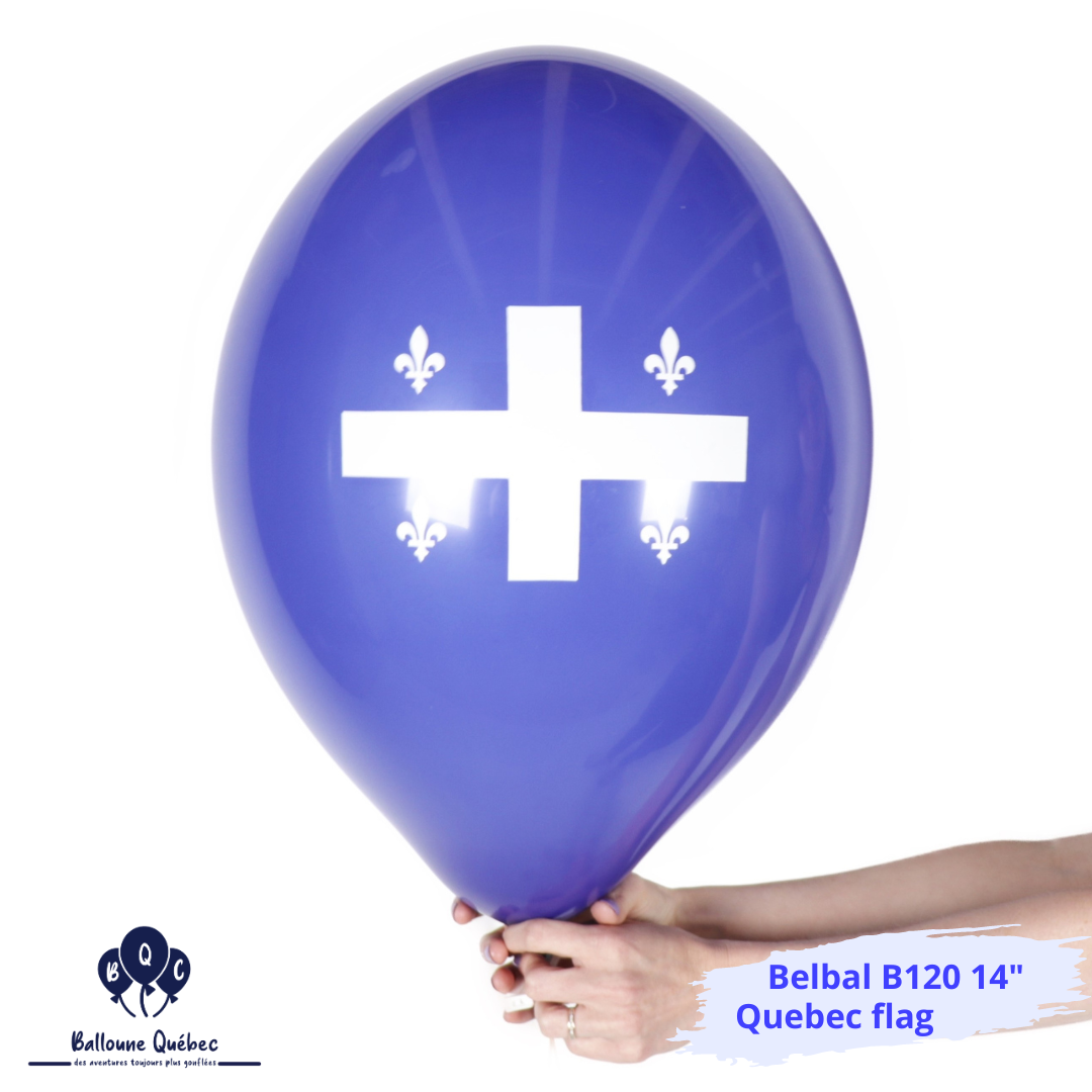 Belbal B120 14" Quebec flags 20 PCS Balloons