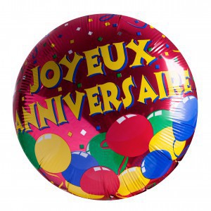 Globos Joyeux Anniversaire 18" Foil Aluminium Balloon