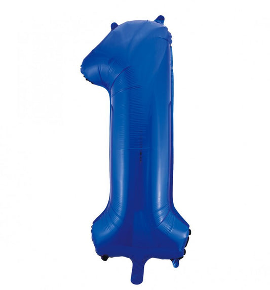 Globos Number 1 Blue 16" Foil Aluminium Balloon