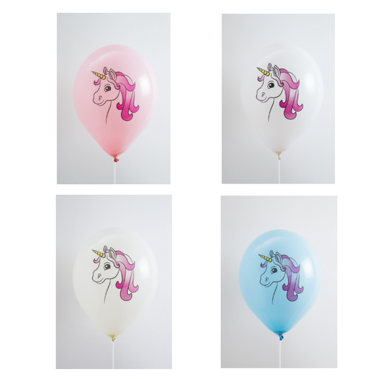 Globos Payaso 12" Unicorn Assorted Balloon