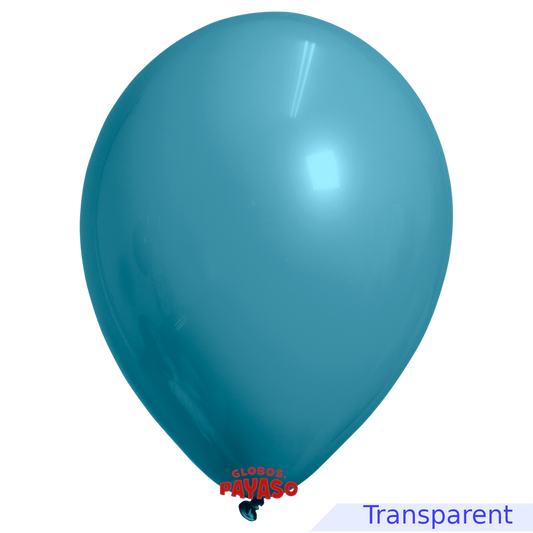 Globos Payaso / Unique 12" Aquamarine Translucid Decorator Balloon