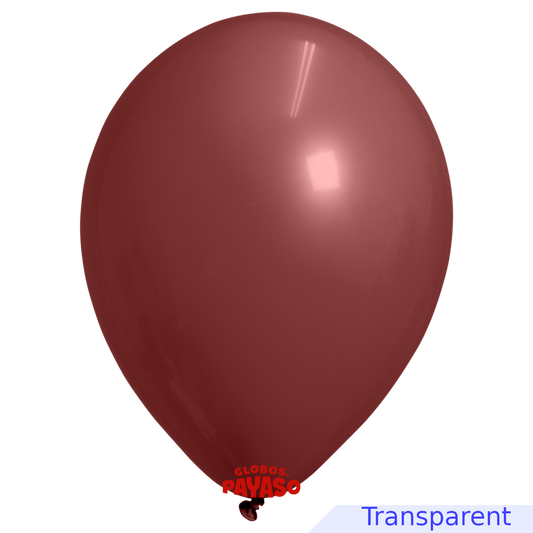 Globos Payaso / Unique 5" Burgundy Translucid Decorator Balloon