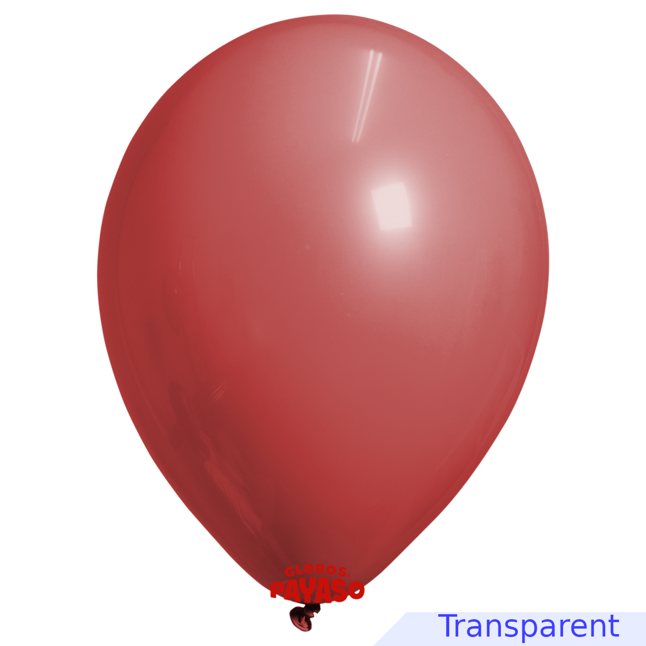 Globos Payaso / Unique 5" Rouge Cerise Translucide Décorateur Ballon