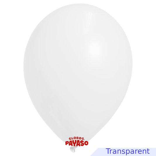 Globos Payaso / Unique 36" Clear Translucid Decorator 6 PCS Per Bag Balloons