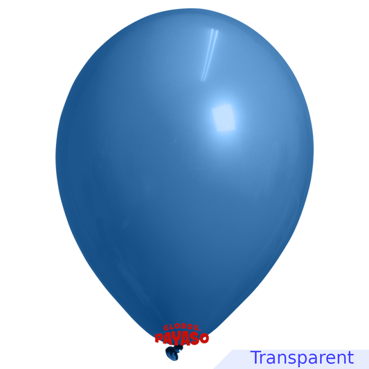 Globos Payaso / Unique 5" Blue Marine Translucide Décorateur Ballon