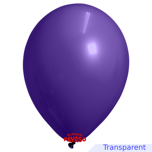 Globos Payaso / Unique 5" Pourpre Translucide Décorateur Ballon