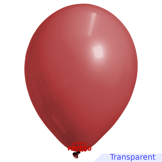 Globos Payaso / Unique 12" Ruby Red Translucid Decorator Balloon