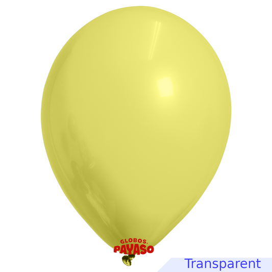 Globos Payaso / Unique 5" Jaune Translucide Décorateur Ballon