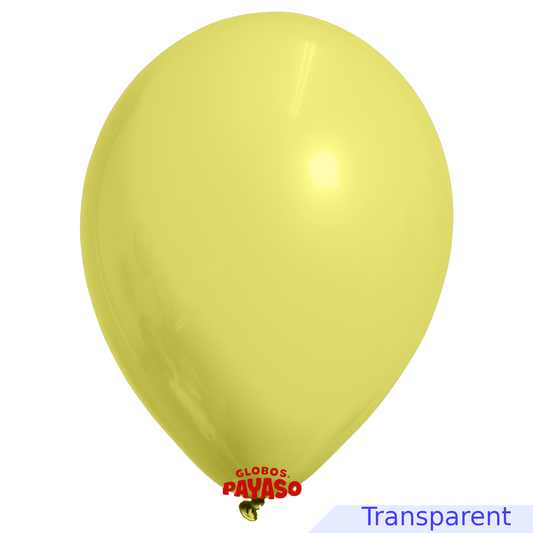 Globos Payaso / Unique 36" Yellow Translucid Decorator 6 PCS Per Bag Balloons