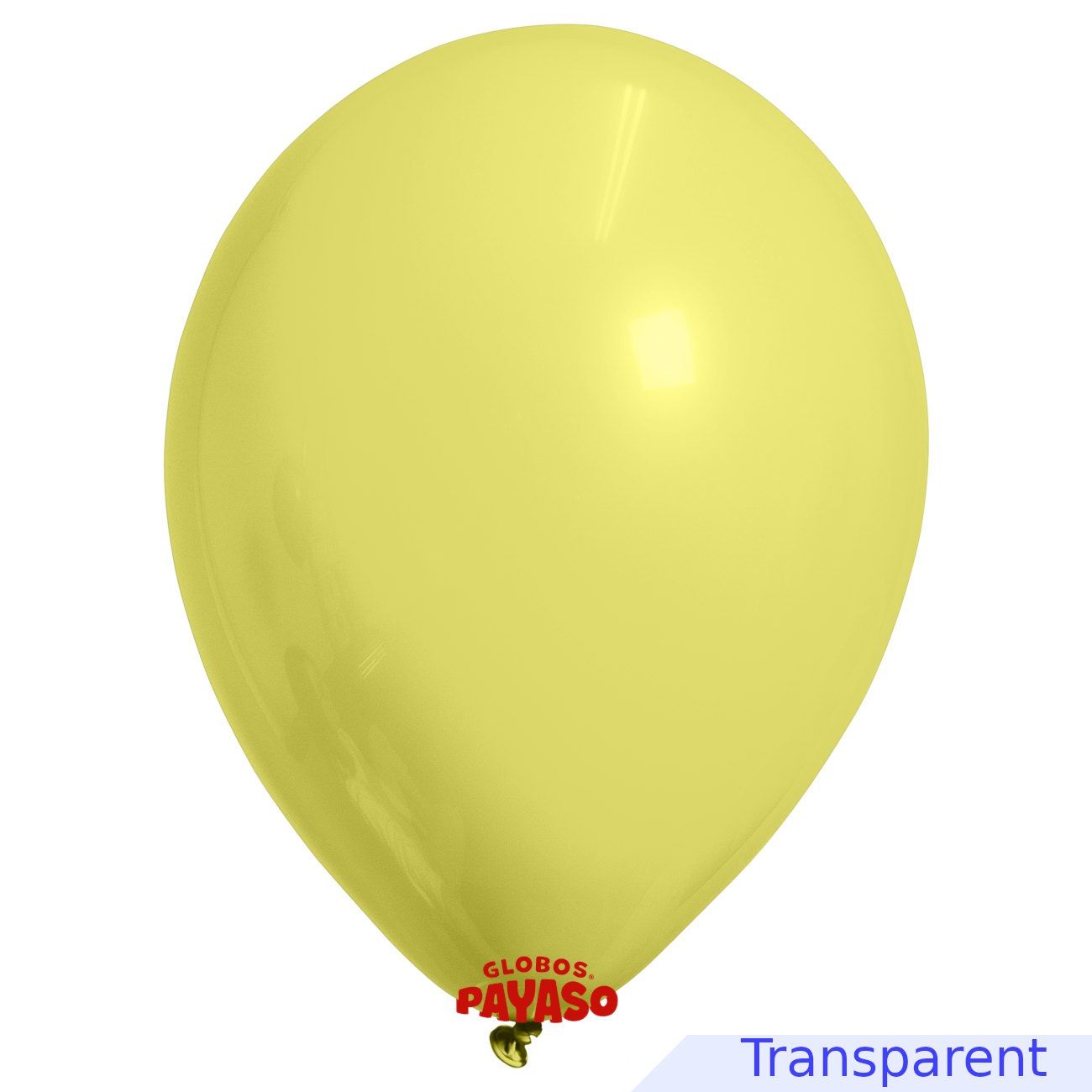 Globos Payaso / Unique 16" Jaune Translucide Décorateur Ballon