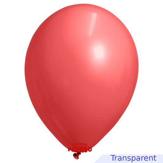 Globos Payaso / Unique 12" Bright Red Translucid Decorator Balloon