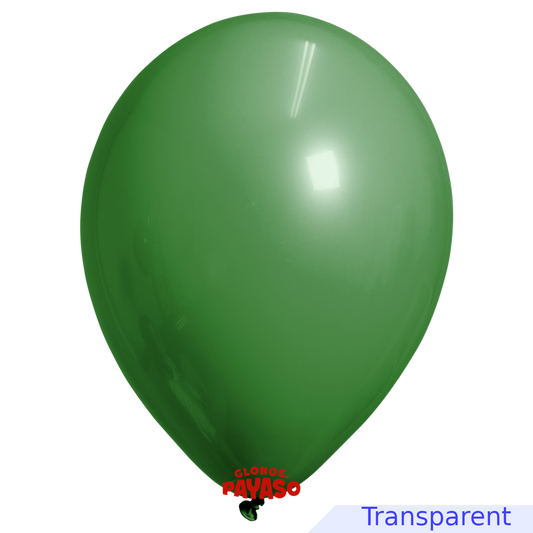 Globos Payaso / Unique 5" Emerald Green Translucid Decorator Balloon