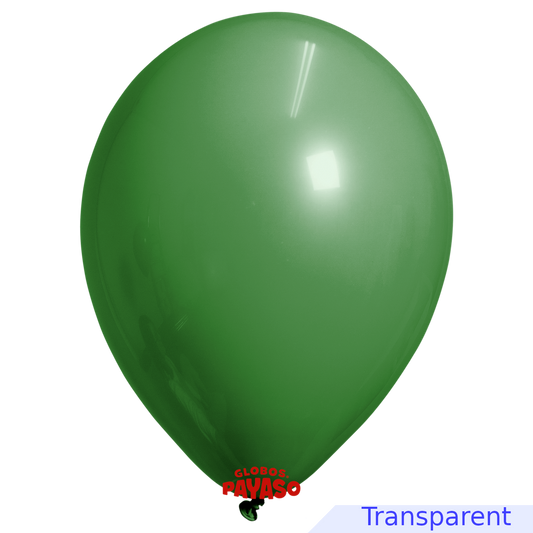 Globos Payaso / Unique 36" Emerald Green Translucid Decorator 6 PCS Per Bag Balloons