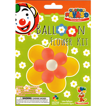 Globos Payaso Flower Yellow Kit Balloon