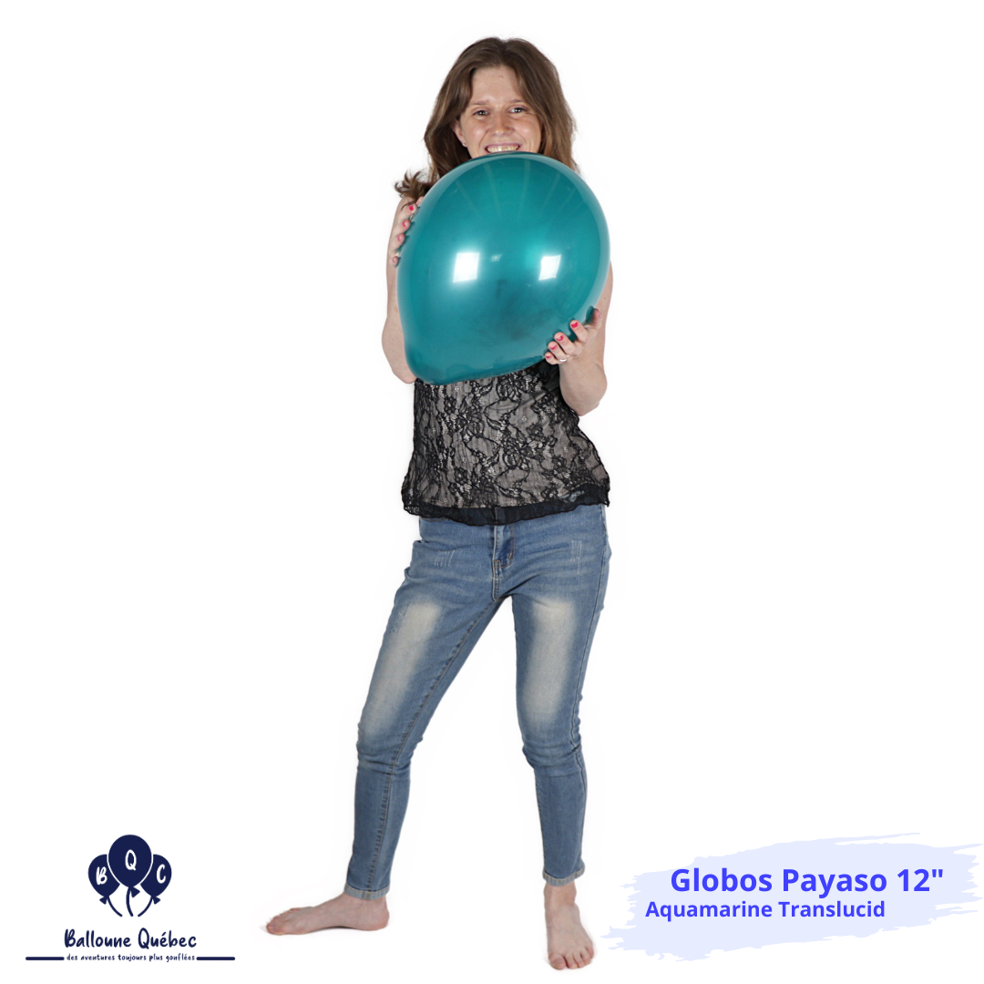 Globos Payaso / Unique 12" Aquamarine Translucid Decorator Balloon