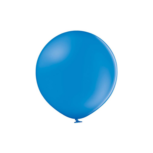 Belbal 24" Mid Blue Pastel 1 PCS Per Bag Balloons + 1 Closing Clip