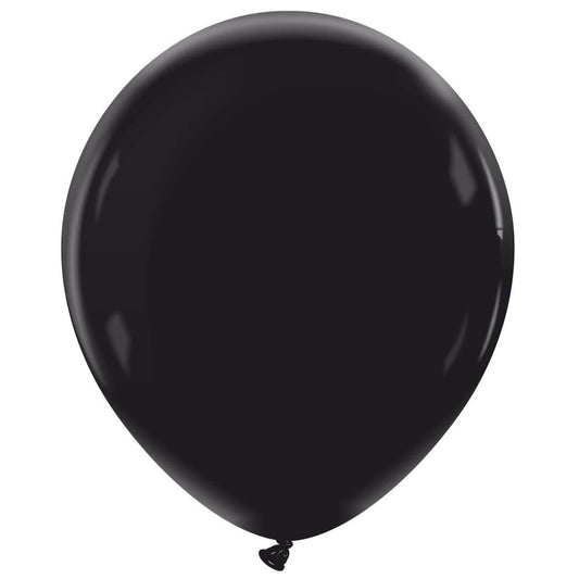 Cattex 18" Midnight Black Premium 25 PCS Per Bag Balloons