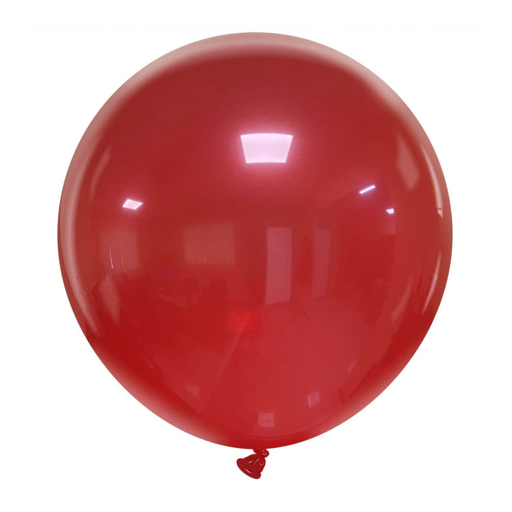 Belbal 24" Crystal Red 1 PCS Per Bag Balloons + 1 Closing Clip