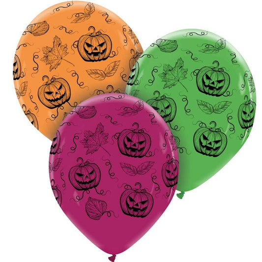 Cattex Premium 12" Pumpkin Frenzy 10 PCS Balloons