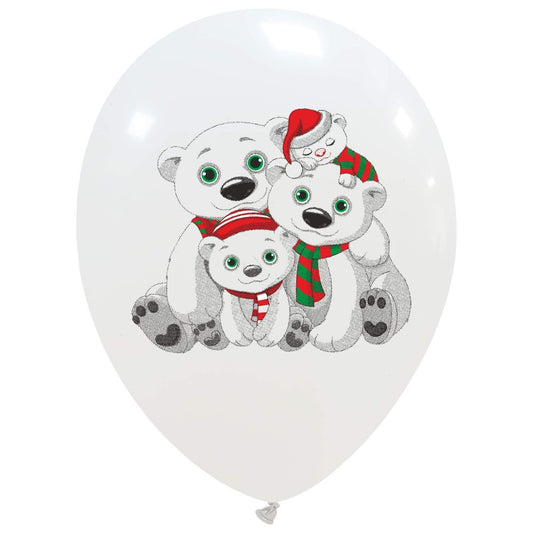 Cattex 12" Polar Bears 3 Color 20 PCS Balloons