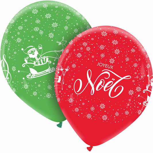 Cattex 12" Joyeux Noel Premium 20 PCS Balloons