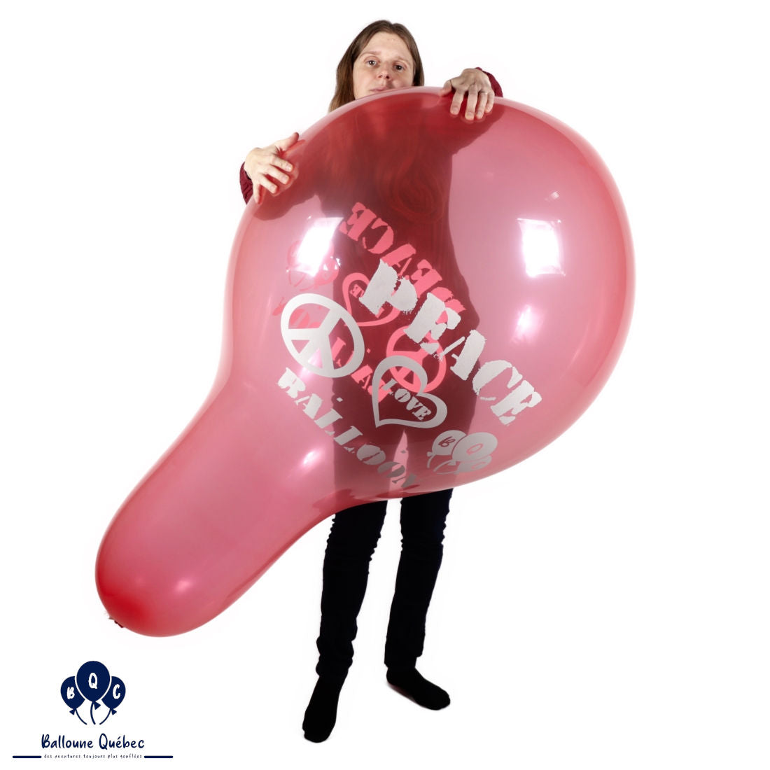 Cattex 32" Longneck Crystal Peace Love Balloon